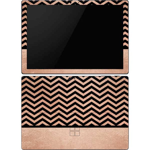 Rose Gold Chevron Split Surface Pro 6 Skin