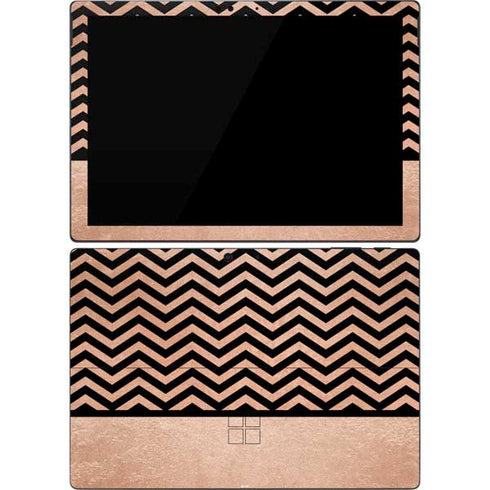 Rose Gold Chevron Split Surface Pro 7 Skin