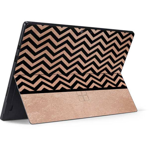Rose Gold Chevron Split Surface Pro 7 Skin
