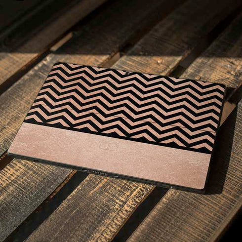 Rose Gold Chevron Split Surface Pro 7 Skin