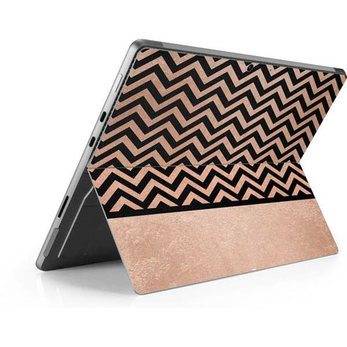 Rose Gold Chevron Split Surface Pro 8 Skin