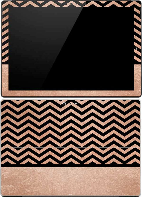 Rose Gold Chevron Split Surface Pro (2017) Skin