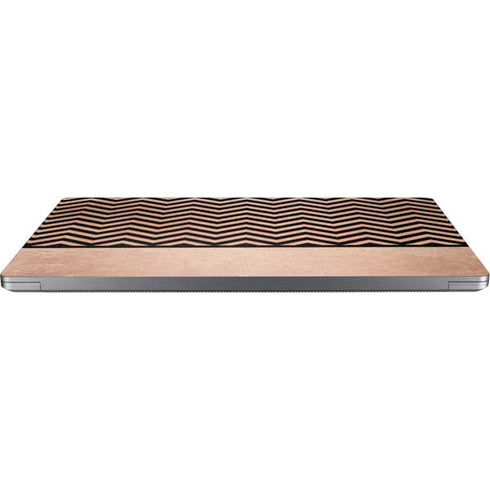 Rose Gold Chevron Split Universal Laptop 11in (8.8 x 6.2in) Skin