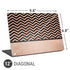 Rose Gold Chevron Split Universal Laptop 12in (9.8 x 6.8in) Skin