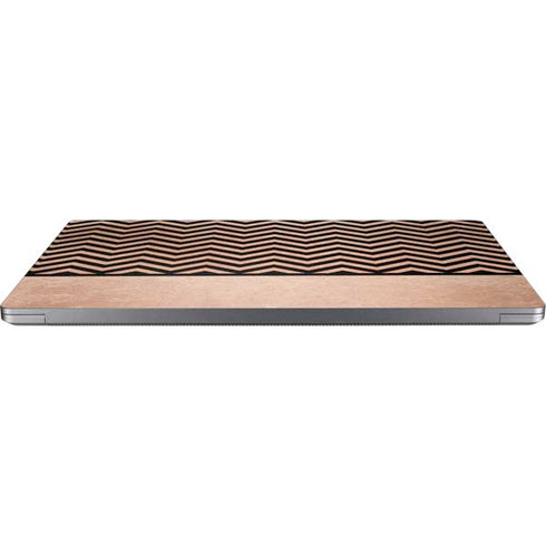 Rose Gold Chevron Split Universal Laptop 12in (9.8 x 6.8in) Skin