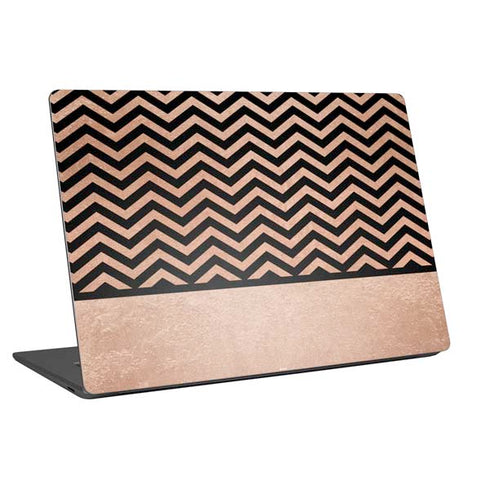 Rose Gold Chevron Split Universal Laptop 18in (14.6 x 10.6in) Skin