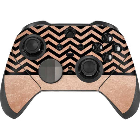Rose Gold Chevron Split Xbox Elite Wireless Controller Series 2 Skin