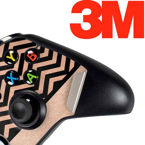 Rose Gold Chevron Split Xbox One Controller Skin