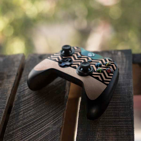 Rose Gold Chevron Split Xbox One Controller Skin