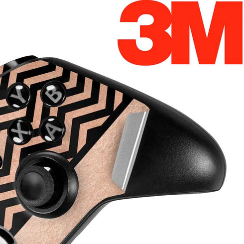 Rose Gold Chevron Split Xbox One Elite Controller Skin