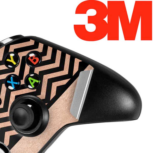 Rose Gold Chevron Split Xbox One S Controller Skin
