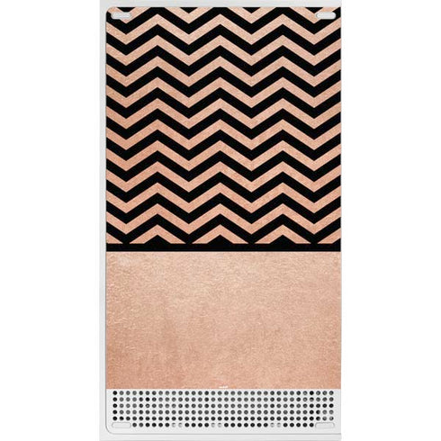 Rose Gold Chevron Split Xbox Series S Bundle Skin