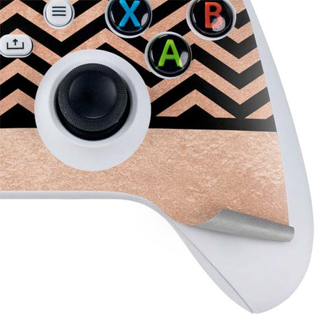 Rose Gold Chevron Split Xbox Series S Skins