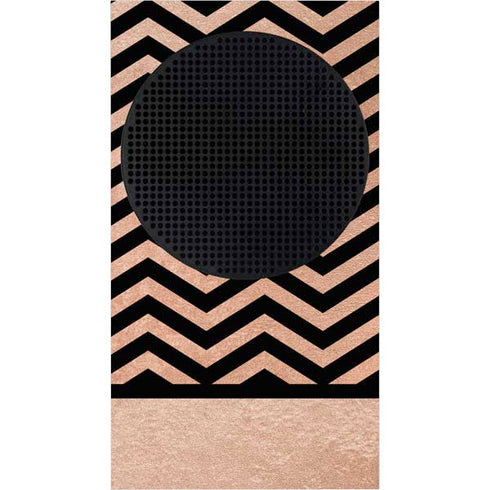 Rose Gold Chevron Split Xbox Series S Console Skin