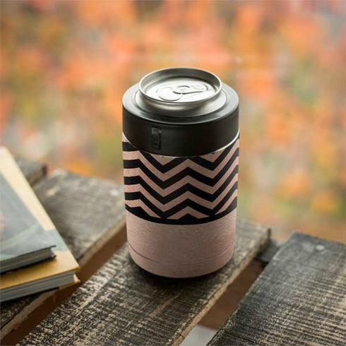 Rose Gold Chevron Split Yeti Colster Can Insulator Skin