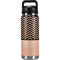 Rose Gold Chevron Split YETI Rambler 26oz Bottle Skin