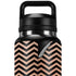 Rose Gold Chevron Split YETI Rambler 36oz Bottle Skin