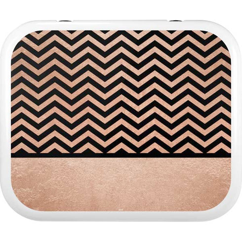 Rose Gold Chevron Split YETI Roadie 24 Hard Cooler Skin