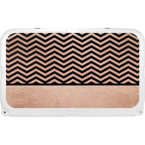 Rose Gold Chevron Split YETI Tundra 45 Hard Cooler Skin