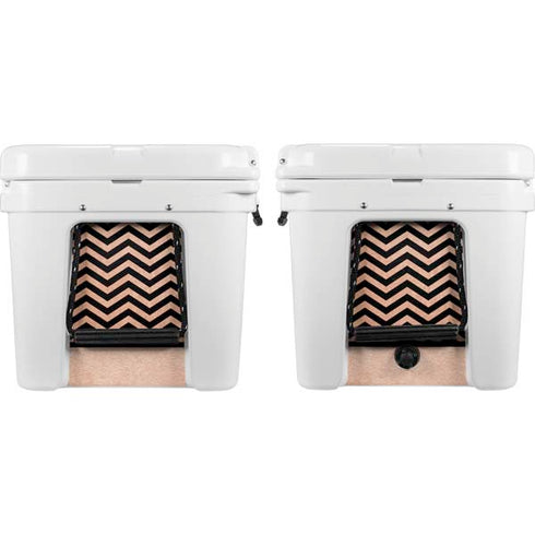 Rose Gold Chevron Split YETI Tundra 65 Hard Cooler Skin