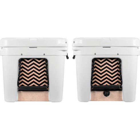 Rose Gold Chevron Split YETI Tundra 75 Hard Cooler Skin