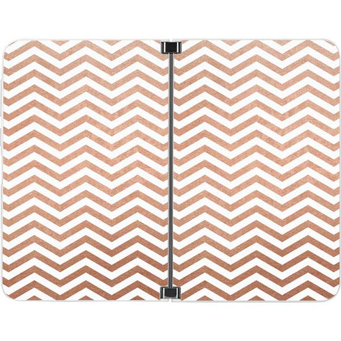 Rose Gold Chevron Surface Duo Skin