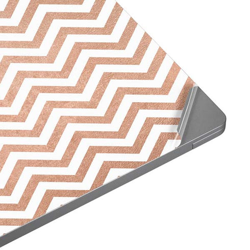 Rose Gold Chevron Universal Laptop 18in (14.6 x 10.6in) Skin