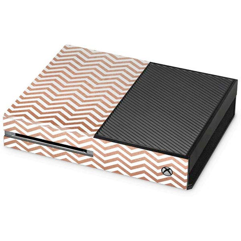 Rose Gold Chevron Xbox One Console Skin