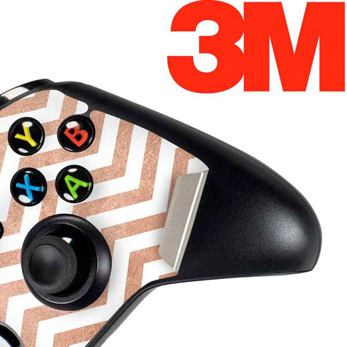 Rose Gold Chevron Xbox One Controller Skin
