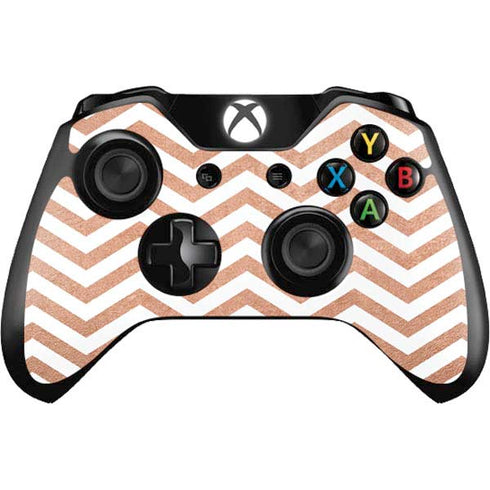 Rose Gold Chevron Xbox One Controller Skin