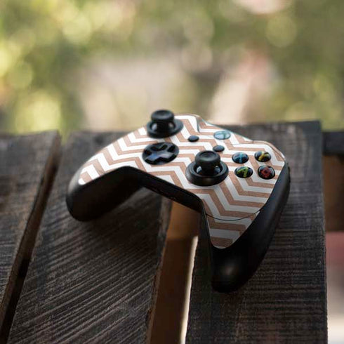 Rose Gold Chevron Xbox One Elite Controller Skin
