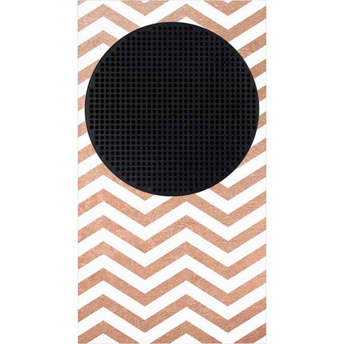 Rose Gold Chevron Xbox Series S Bundle Skin
