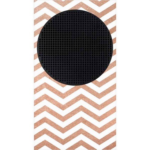 Rose Gold Chevron Xbox Series S Console Skin