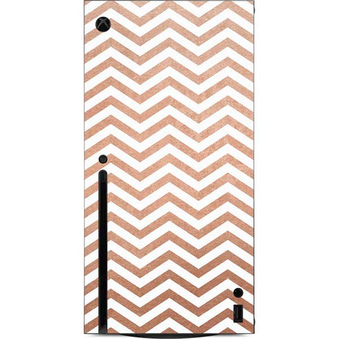 Rose Gold Chevron Xbox Series X Console Skin