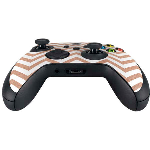Rose Gold Chevron Xbox Series X Controller Skin