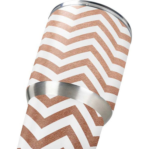 Rose Gold Chevron Yeti 30oz Rambler Tumbler Skin
