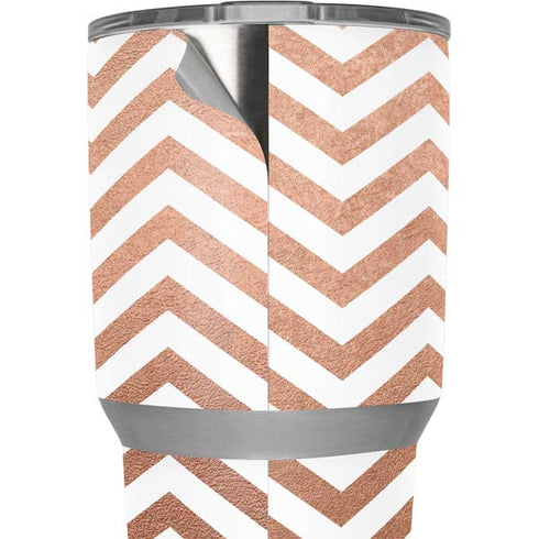 Rose Gold Chevron Yeti 30oz Rambler Tumbler Skin