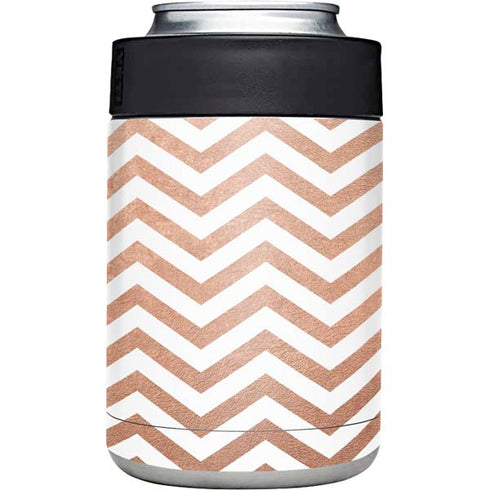 Rose Gold Chevron Yeti Colster Can Insulator Skin