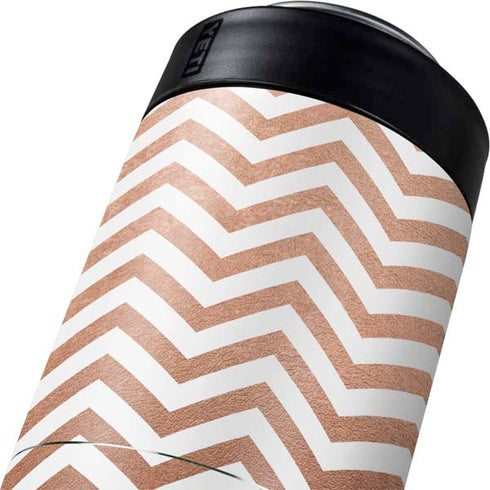 Rose Gold Chevron Yeti Colster Can Insulator Skin