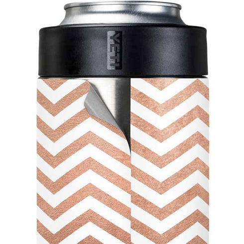Rose Gold Chevron Yeti Colster Can Insulator Skin
