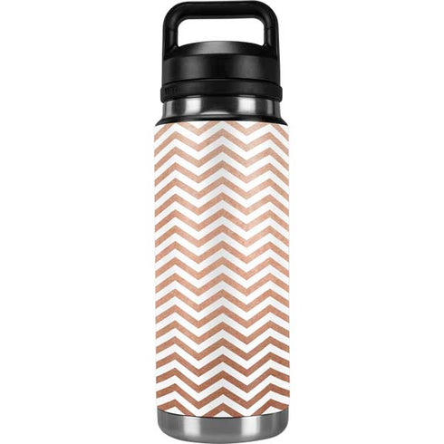 Rose Gold Chevron YETI Rambler 26oz Bottle Skin