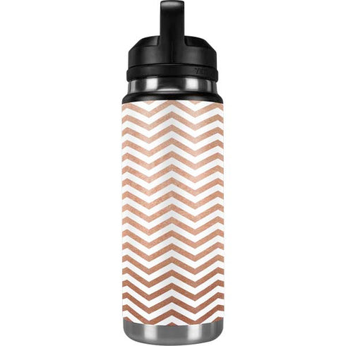 Rose Gold Chevron YETI Rambler 26oz Bottle Skin