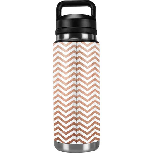 Rose Gold Chevron YETI Rambler 26oz Bottle Skin