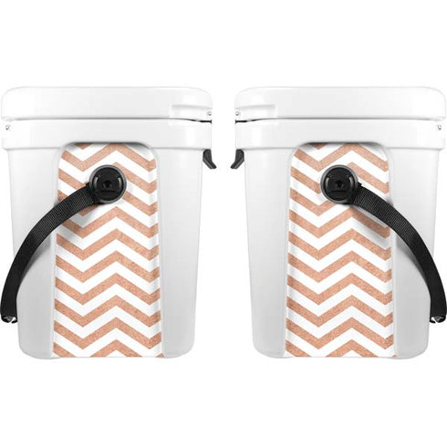 Rose Gold Chevron YETI Roadie 24 Hard Cooler Skin