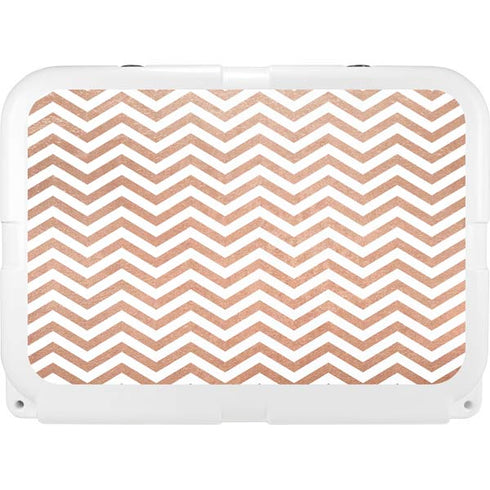 Rose Gold Chevron YETI Tundra 35 Hard Cooler Skin