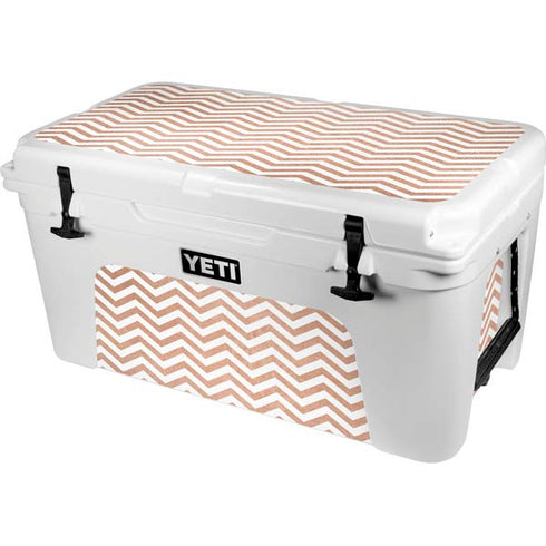 Rose Gold Chevron YETI Tundra 65 Hard Cooler Skin