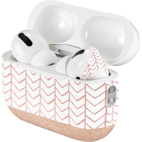Rose Gold Herringbone AirPods Pro 2nd Gen Skin