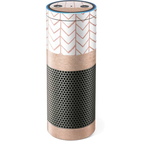 Rose Gold Herringbone Amazon Echo Skin