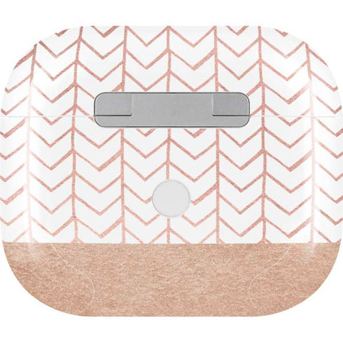 Rose Gold Herringbone Apple AirPods (3rd Gen 2021) Skin