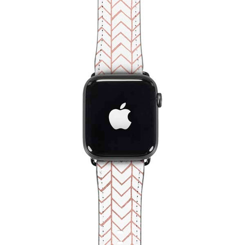 Rose Gold Herringbone Apple Watch Band 38-40mm
